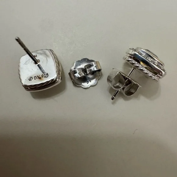 Flawless Authentic Vintage DY Albion Prasiolite Earrings - Picture 4 of 5